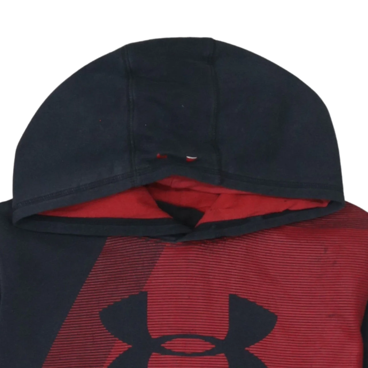 Under Armour Boys Black & Red Pullover Hoodie XL Loose Fit ColdGear - Image 7