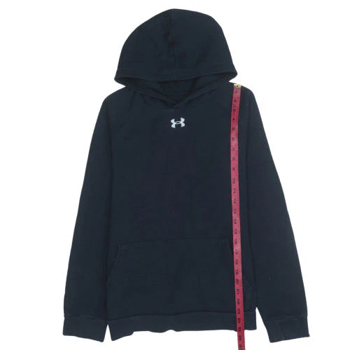 Under Armour Boys Black XL Pullover Fleece Hoodie with Logo - Image 3