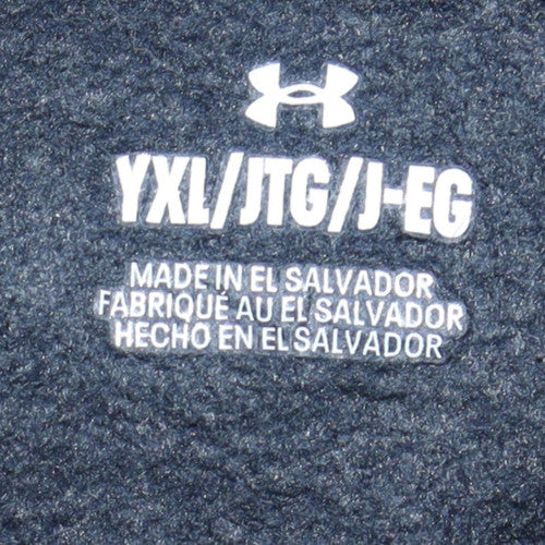 Under Armour Boys Black XL Pullover Fleece Hoodie with Logo - Image 5