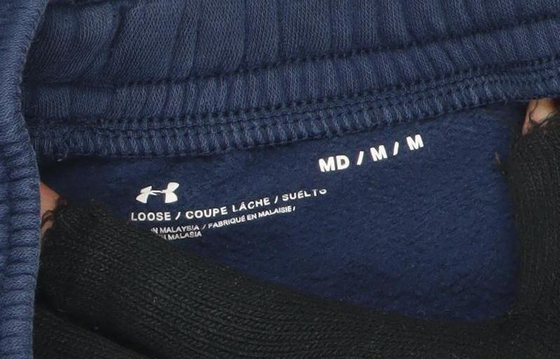 Under Armour Boys Blue Jogger Sweatpants M Relaxed Fit Fleece Activewear - Image 4