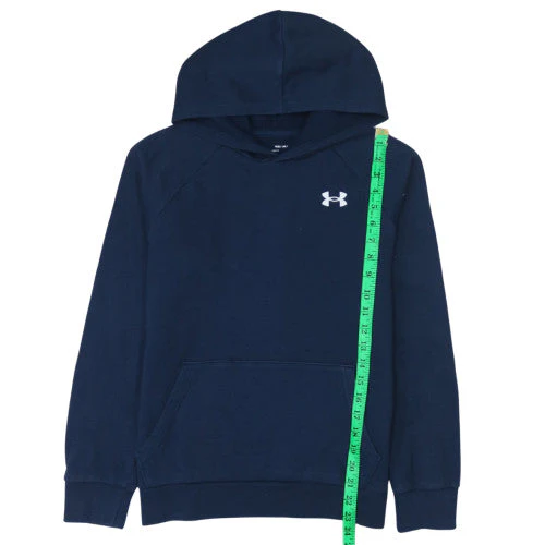 Under Armour Boys Blue Pullover Fleece Hoodie Size 158 YLG - Image 2