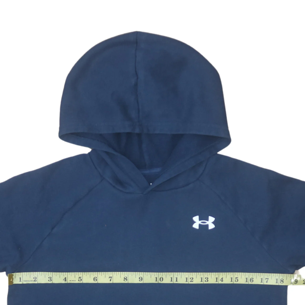 Under Armour Boys Blue Pullover Hoodie 13-14 Years Cotton Blend Fleece - Image 2