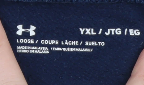Under Armour Boys Blue XL Jogger Trousers Elastic Waist Fleece Activewear - Image 4