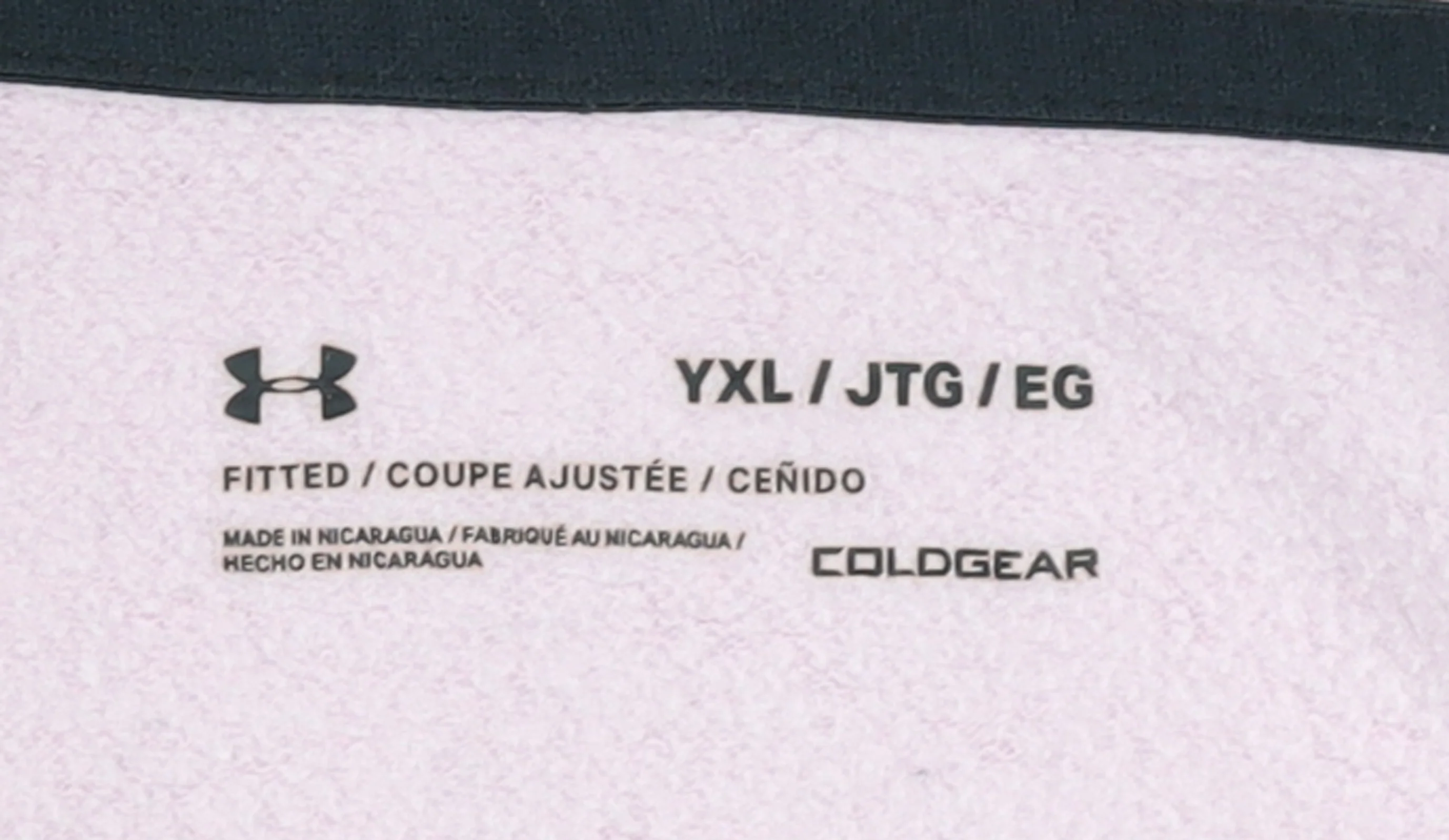 Under Armour Girls Pink Long Sleeve Fitted Pullover Hoodie YXL - Image 4