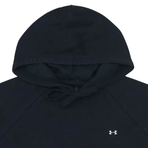 Under Armour Men Black Large Pullover Hoodie Fleece Logo - Image 8