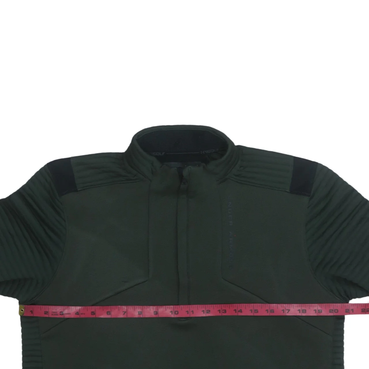 Under Armour Men Green M 1/4 Zip ColdGear Sweatshirt Fleece Top - Image 2