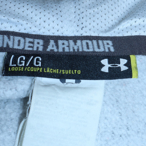 Under Armour Men Grey Full Zip Hoodie L Fleece Sportswear - Image 6