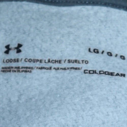 Under Armour Men Grey Pullover Hoodie L Loose Fit ColdGear - Image 5