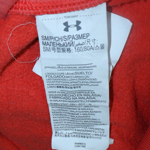 Under Armour Men Red Pullover Hoodie S Fleece Sportswear - Image 6
