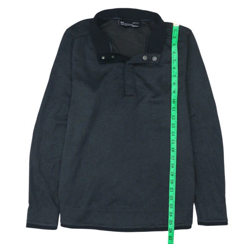 Under Armour Men’s Black Henley ColdGear Golf Sweatshirt Size L - Image 2