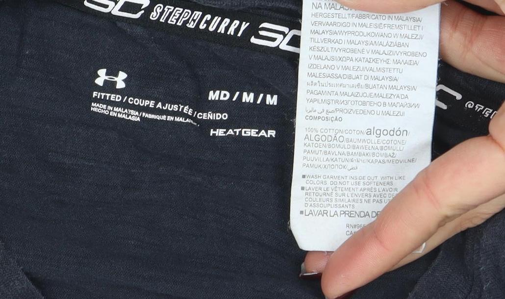 Under Armour Men’s Black Sleeveless Stephen Curry HeatGear Athletic T-Shirt M - Image 4