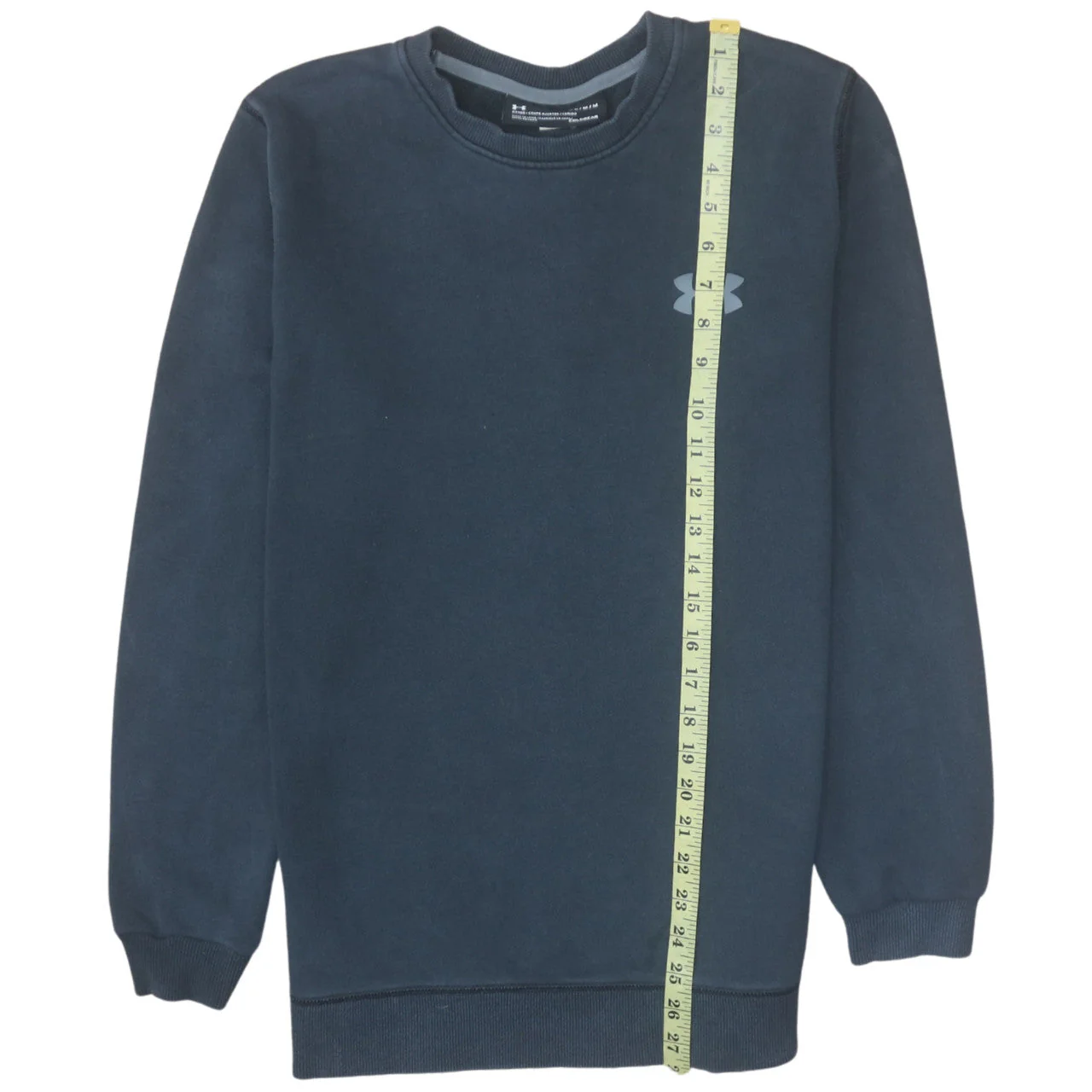 Under Armour Men’s Blue ColdGear Fitted Crew Sweatshirt Medium - Image 3