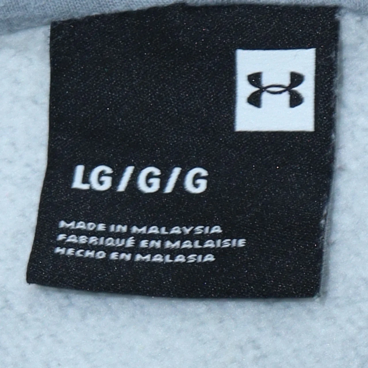 Under Armour Men’s Grey Full Zip Hoodie L Fleece Lightweight - Image 5