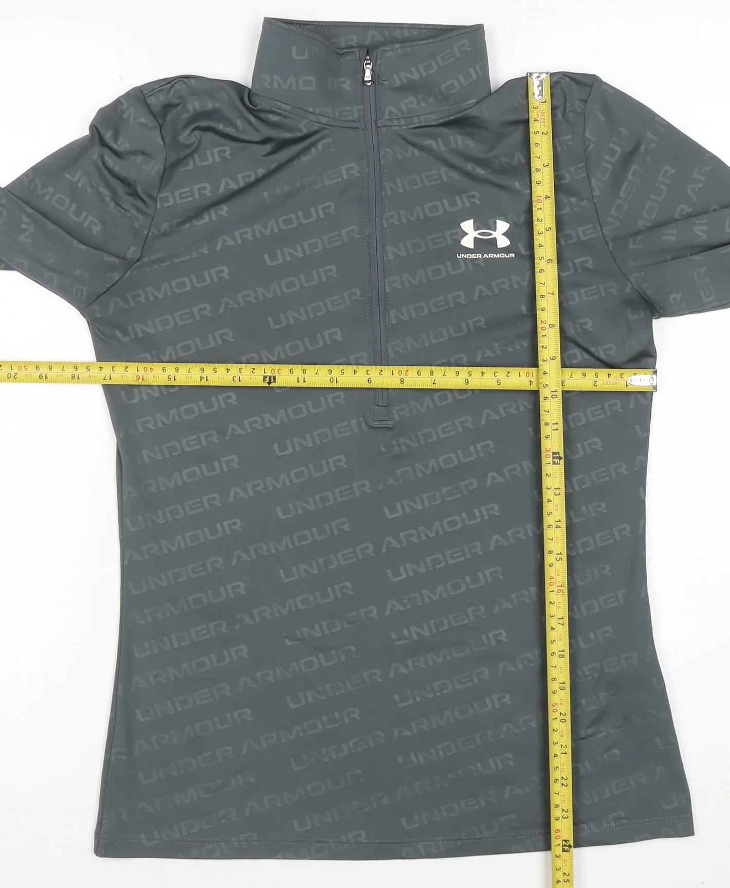 Under Armour Men’s Grey Long Sleeve 1/4 Zip Active Top Size S - Image 2