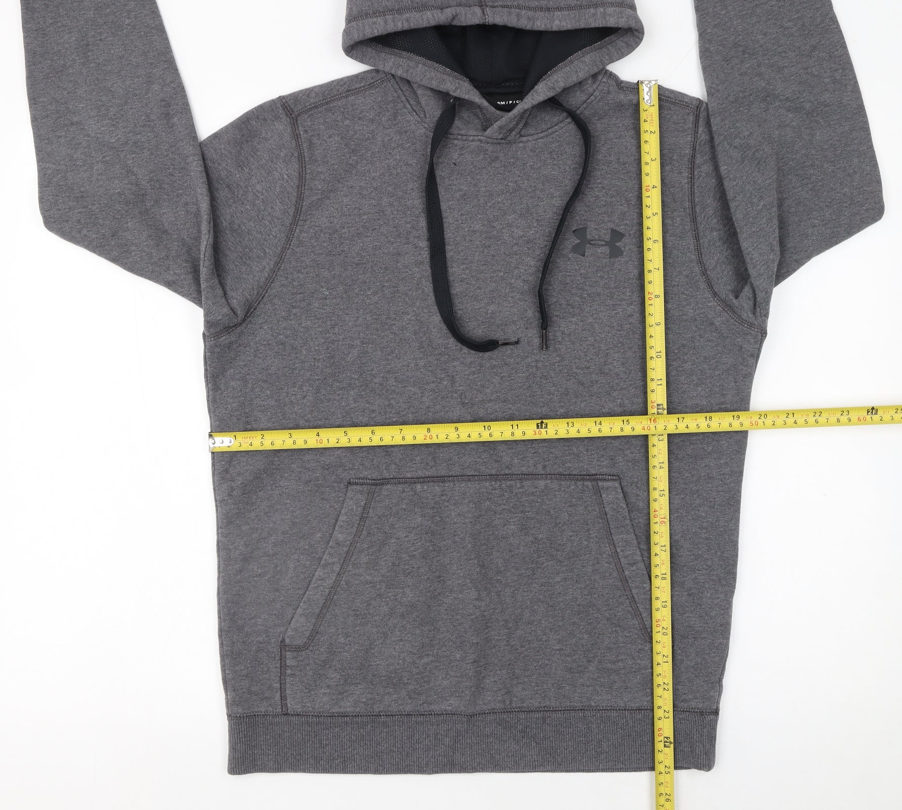 Under Armour Men’s Grey Pullover Hoodie S Athletic Fleece - Image 2