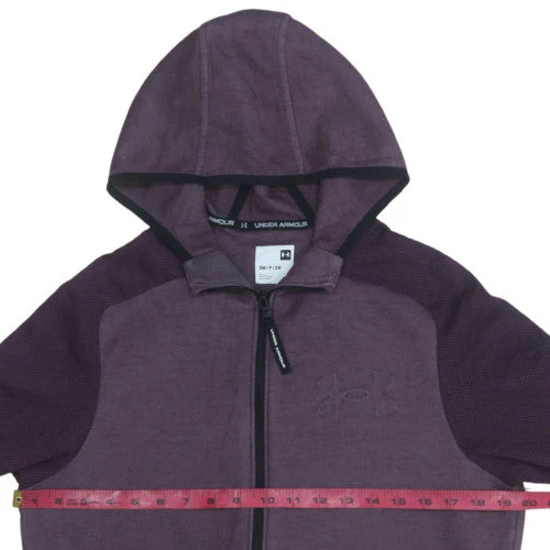 Under Armour Men’s Purple Full Zip Hoodie Size S Regular Fit Fleece - Image 3
