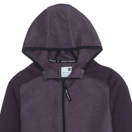 Under Armour Men’s Purple Full Zip Hoodie Size S Regular Fit Fleece - Image 6