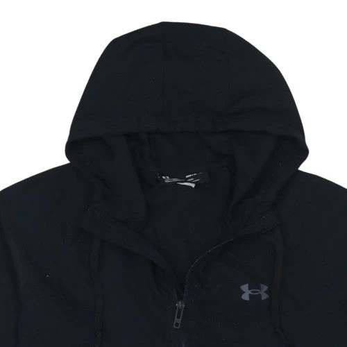 Under Armour Men's Black Full Zip Athletic Hoodie Size M - Image 7