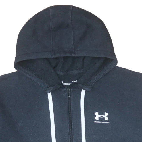 Under Armour Men's Black Full Zip Hoodie Size L Casual Sportswear - Image 8