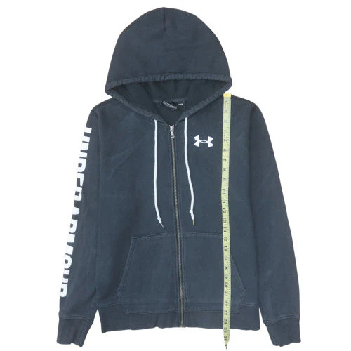 Under Armour Men's Black Full Zip Hoodie Size L Loose Fit - Image 2