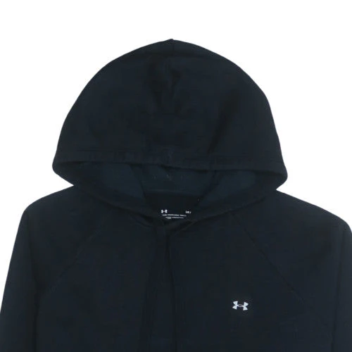 Under Armour Men's Black Pullover Hoodie L Relaxed Fit Sports Fleece - Image 8