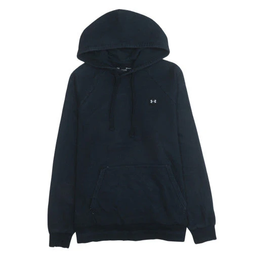 Under Armour Mens Black Pullover Hoodie M Relaxed Fit Fleece