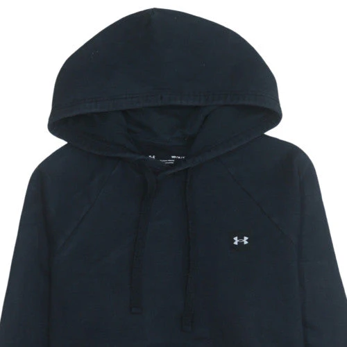 Under Armour Mens Black Pullover Hoodie M Relaxed Fit Fleece - Image 7