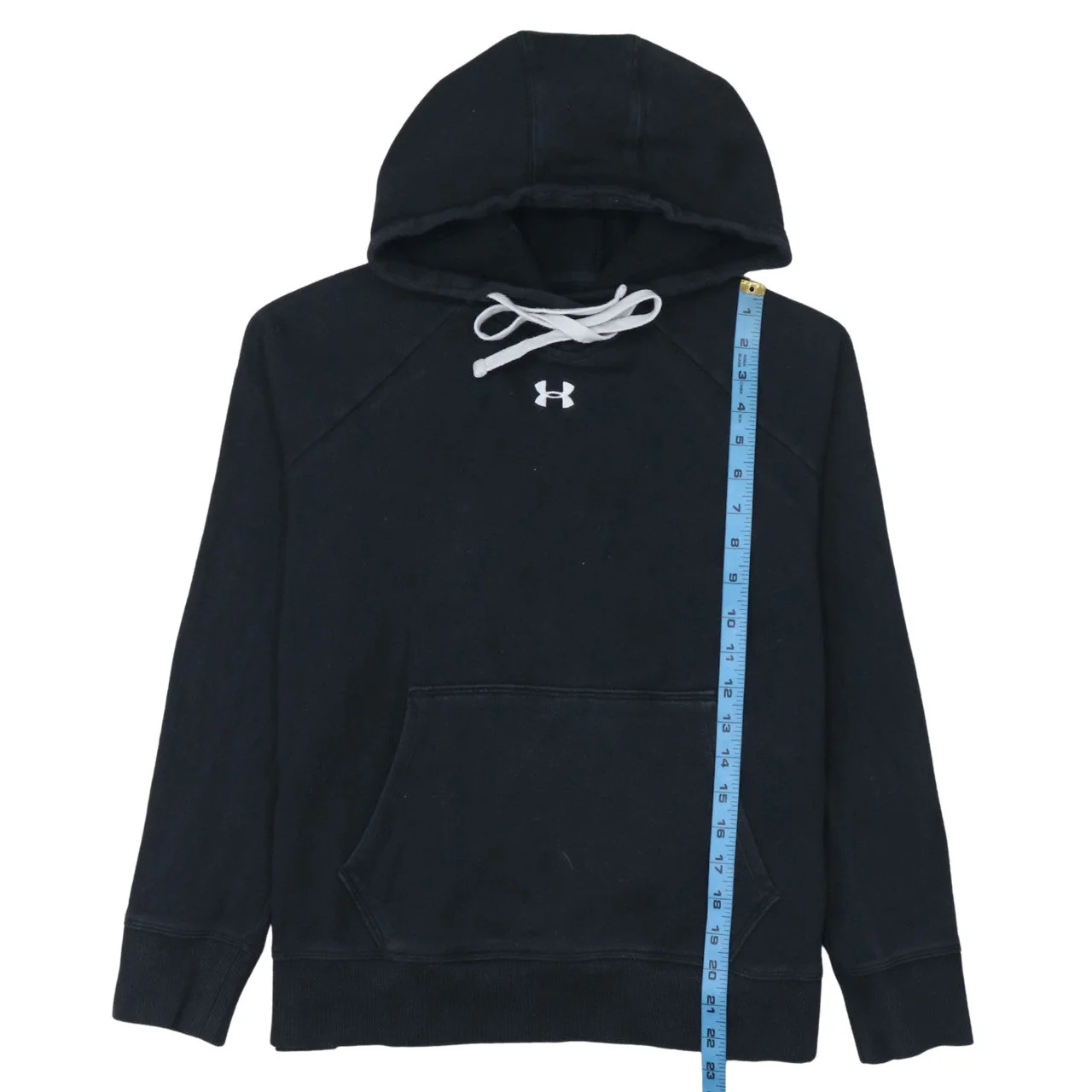 Under Armour Men's Black Pullover Hoodie Small Relaxed Fit Fleece - Image 2