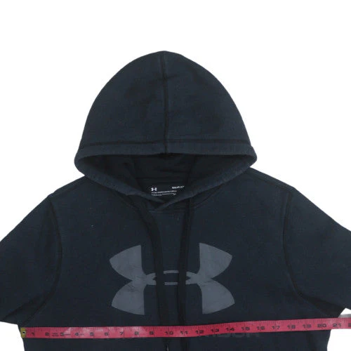 Under Armour Men's Black Small Pullover Hoodie ColdGear Fleece - Image 3