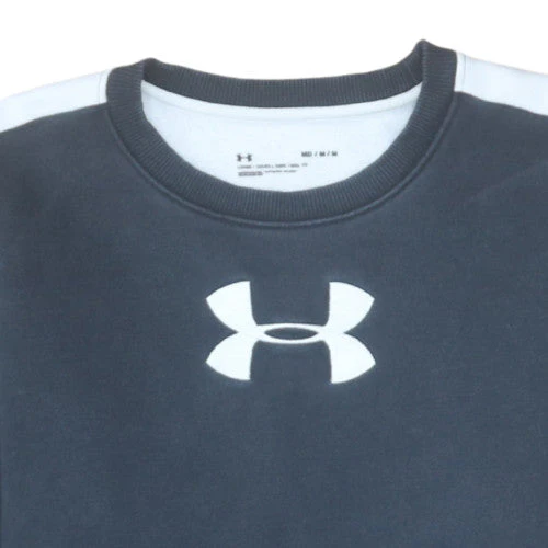 Under Armour Men's Black & White Crew Neck Loose Fit Sweatshirt M - Image 6