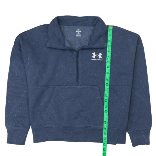 Under Armour Mens Blue 1/4 Zip Fleece Sweatshirt Size M - Image 3