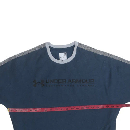 Under Armour Men's Blue Crew Neck Pullover Sweatshirt Small - Image 2