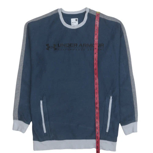 Under Armour Men's Blue Crew Neck Pullover Sweatshirt Small - Image 3