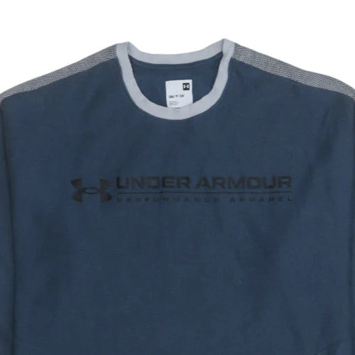 Under Armour Men's Blue Crew Neck Pullover Sweatshirt Small - Image 8
