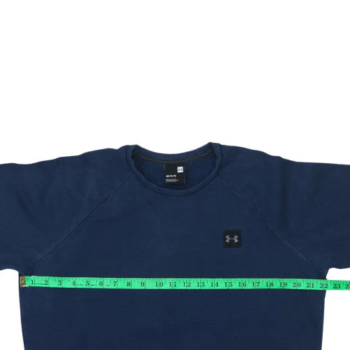 Under Armour Mens Blue Crew Neck Sweatshirt Large Fleece Pullover - Image 3
