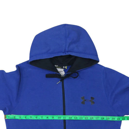Under Armour Men's Blue Full Zip Hoodie Size S Sports Fleece - Image 3