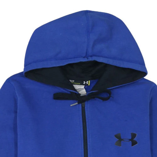 Under Armour Men's Blue Full Zip Hoodie Size S Sports Fleece - Image 7