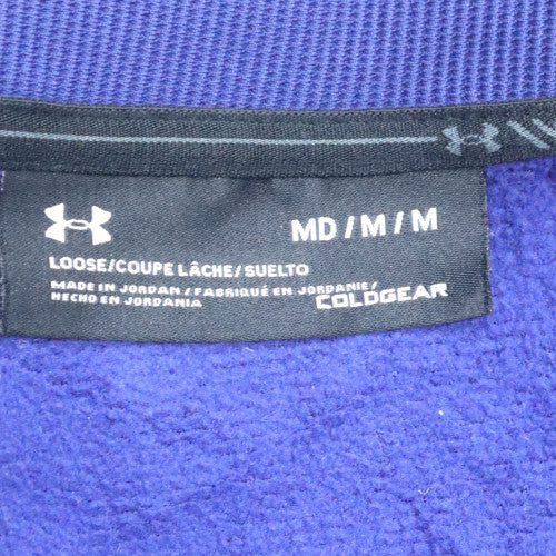 Under Armour Men's Blue Medium 1/4 Zip ColdGear Sweatshirt - Image 5