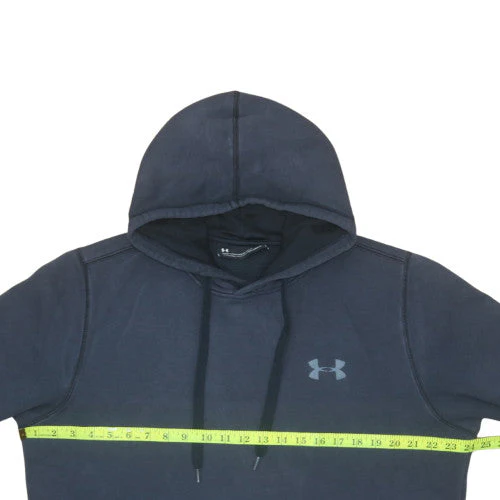 Under Armour Mens Blue Pullover Hoodie L Fleece ColdGear - Image 3
