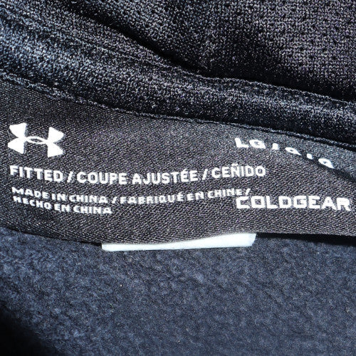 Under Armour Mens Blue Pullover Hoodie L Fleece ColdGear - Image 5