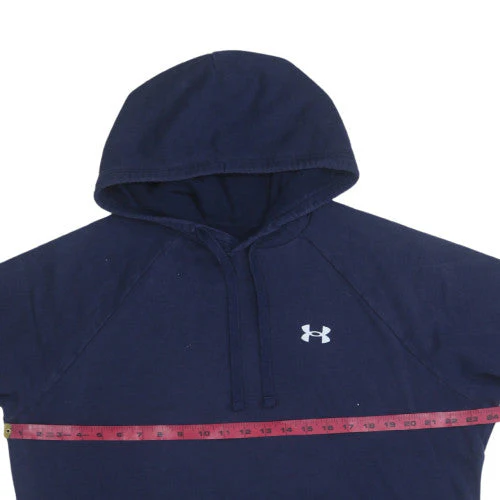 Under Armour Mens Blue Pullover Hoodie L Relaxed Fit Fleece - Image 2