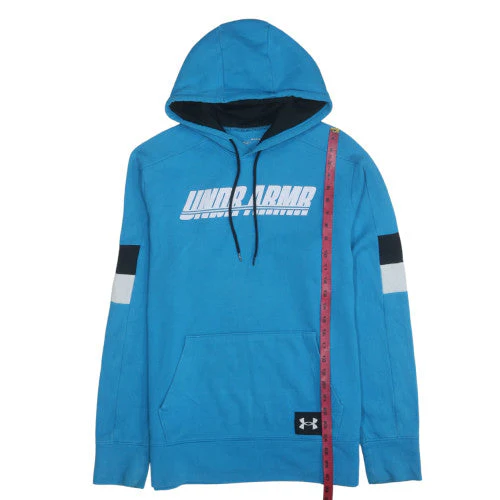 Under Armour Men's Blue Pullover Hoodie Large Fleece Sportswear - Image 2