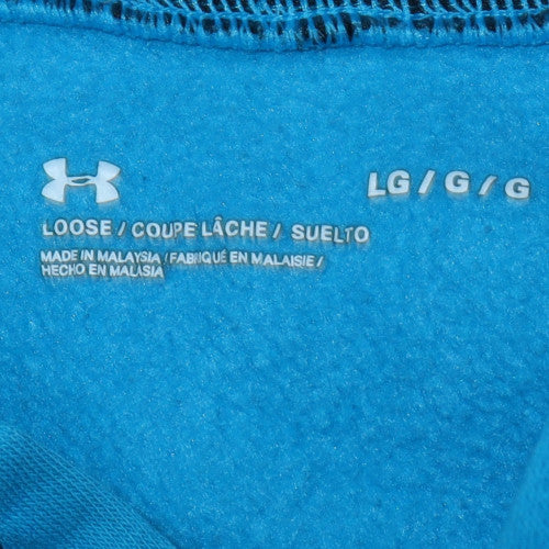 Under Armour Men's Blue Pullover Hoodie Large Fleece Sportswear - Image 6