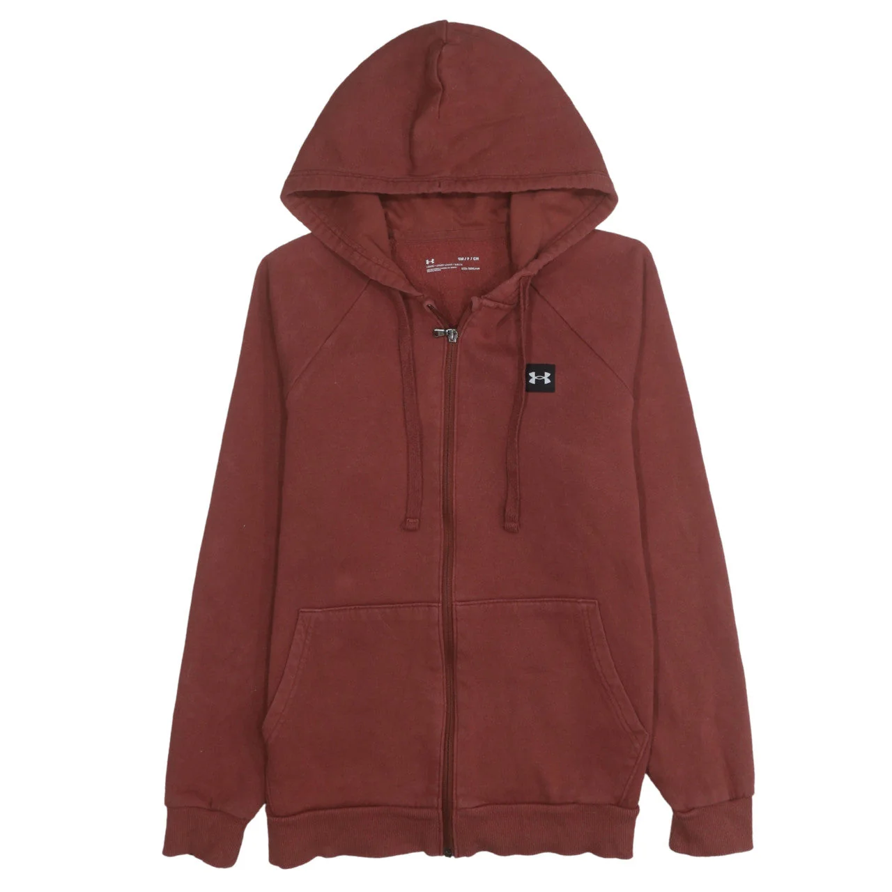 Under Armour Men's Brown Full Zip Hoodie Size S Relaxed Fit Fleece
