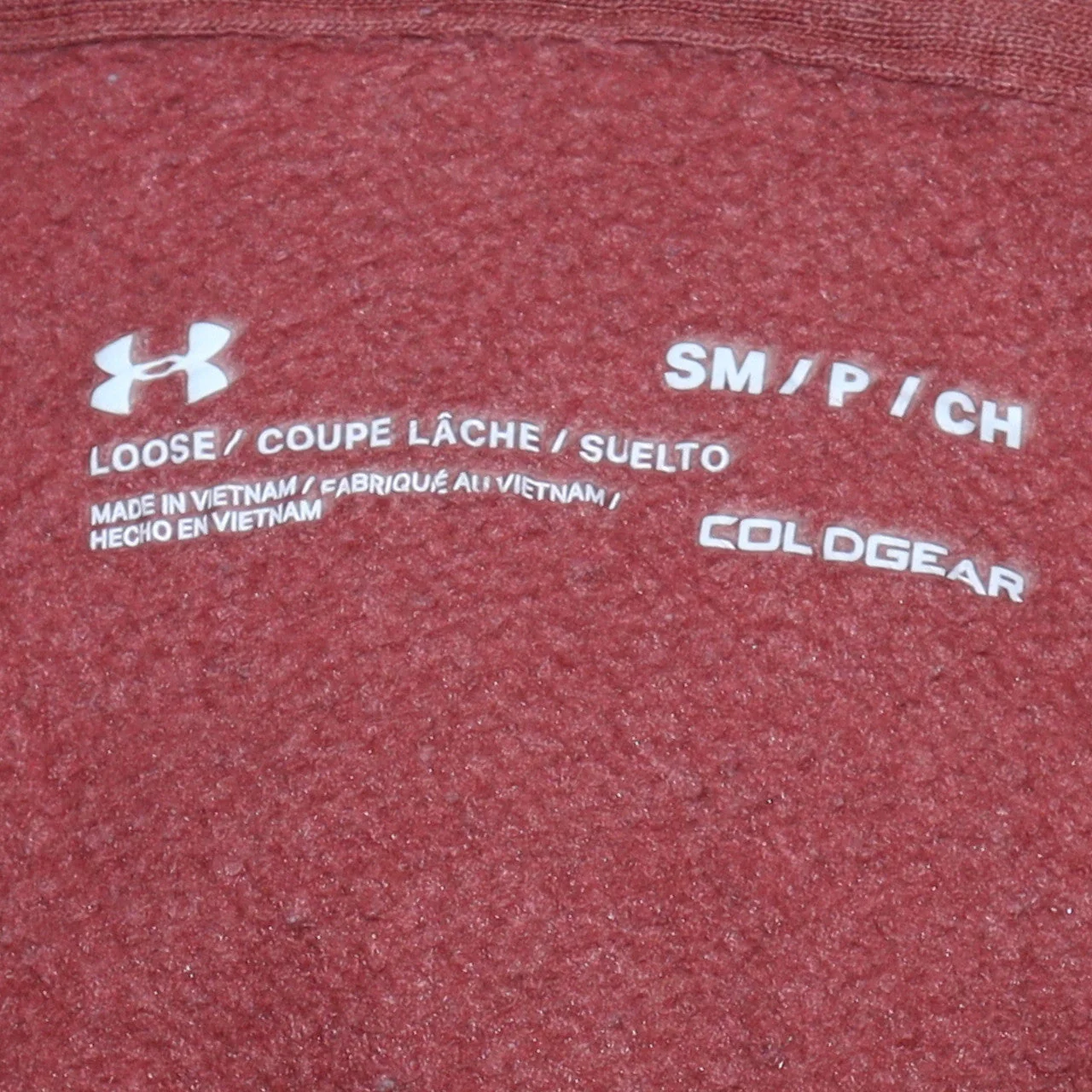 Under Armour Men's Brown Full Zip Hoodie Size S Relaxed Fit Fleece - Image 5
