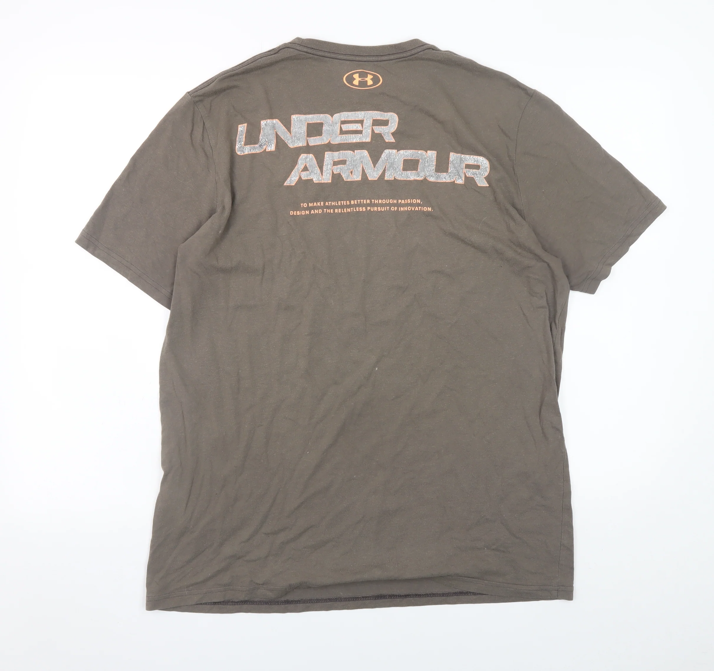 Under Armour Men's Brown Loose Fit Short Sleeve T-Shirt Size L - Image 3