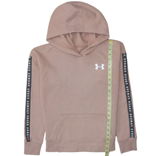Under Armour Men's Brown Small Pullover Hoodie Fleece Logo Sportswear - Image 3