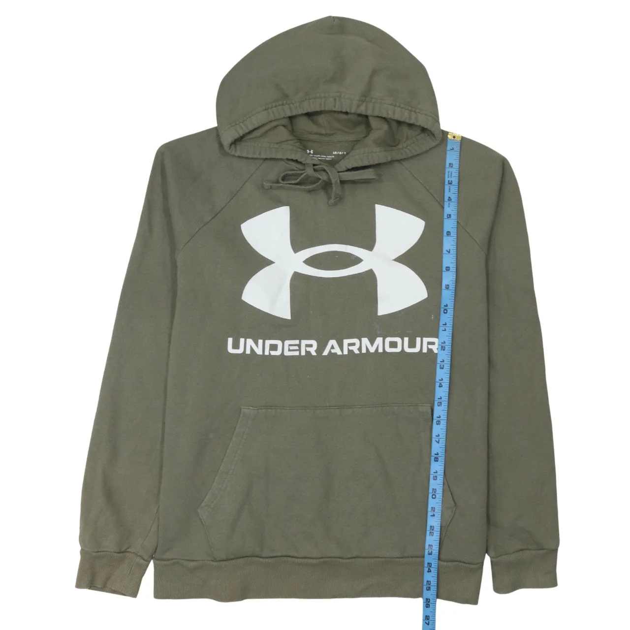 Under Armour Men's Green Pullover Hoodie L Relaxed Fit Sportswear - Image 2