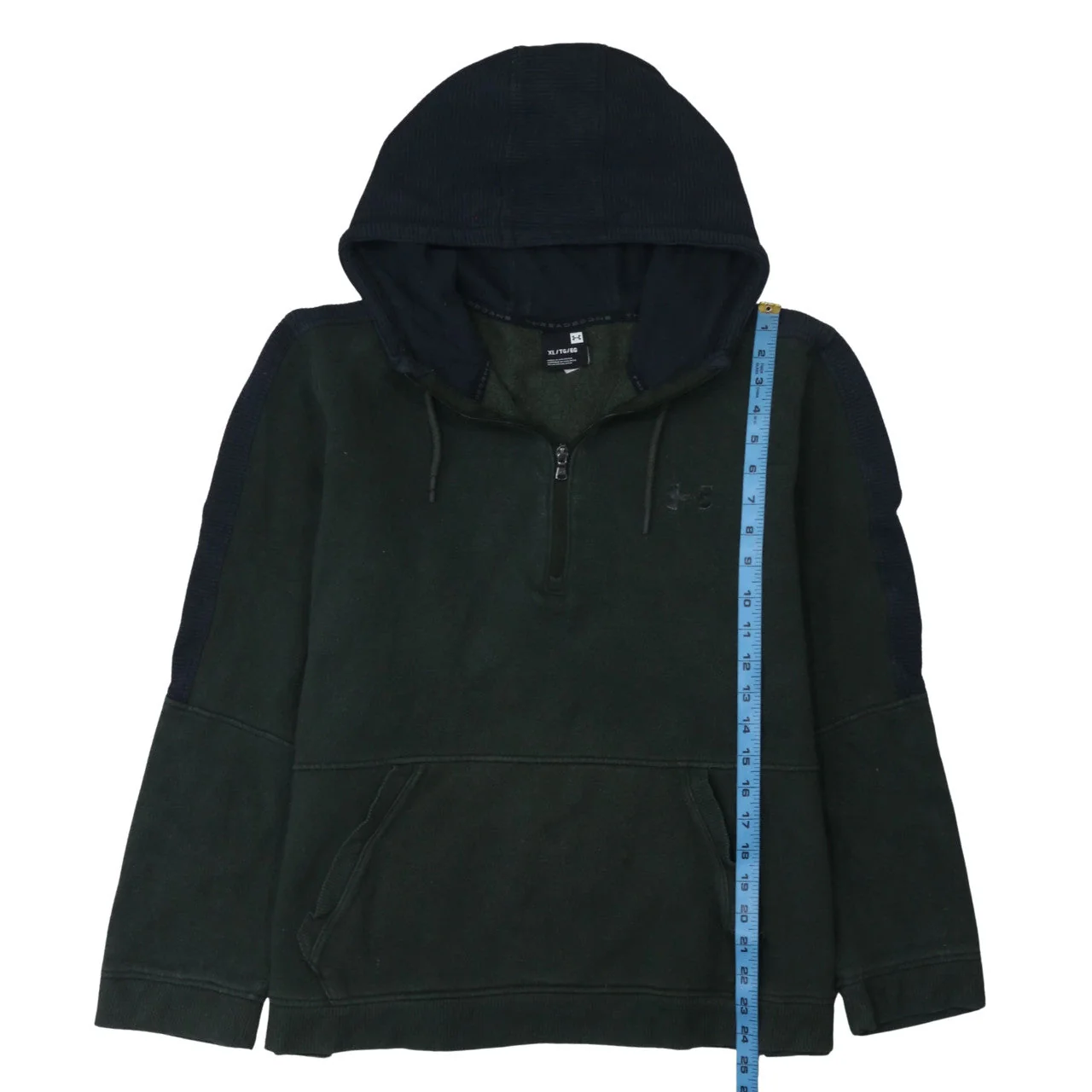 Under Armour Men's Green XL Half Zip Hoodie Fleece Pullover - Image 3