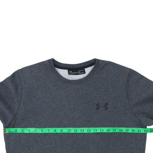Under Armour Men's Grey ColdGear Fitted Sweatshirt Medium - Image 2